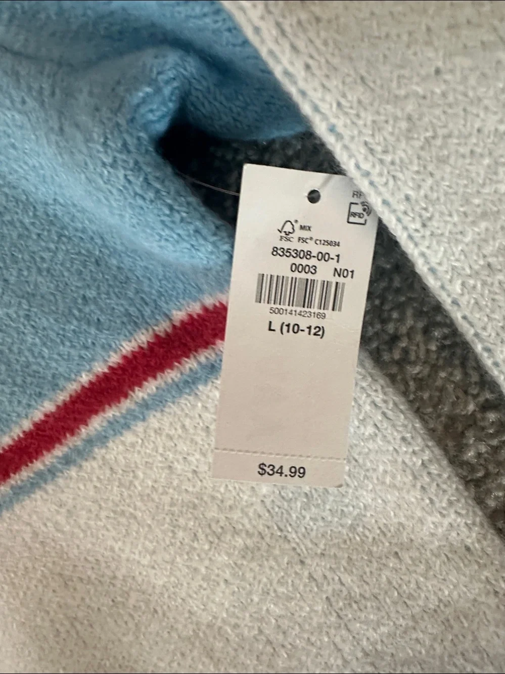 Old Navy Cream and Light Blue 